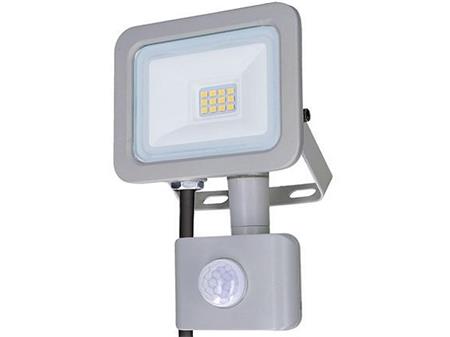 Solight LED reflektor Home se sensorem, 10W, 750lm, neutrální bílá 4000K, IP44, šedý - SOLIGHT WM-10WS-M