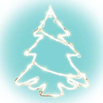 LED vánoční dekorace stromeček plast teplá bílá , časovač – KID502B/WW 