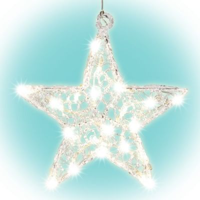 LED vánoční dekorace hvězda akryl, časovač – KID211B/WW