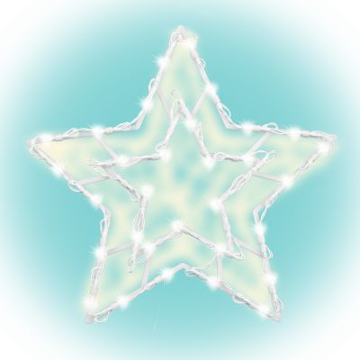 LED vánoční dekorace hvězda plast teplá bílá , časovač – KID503B/WW